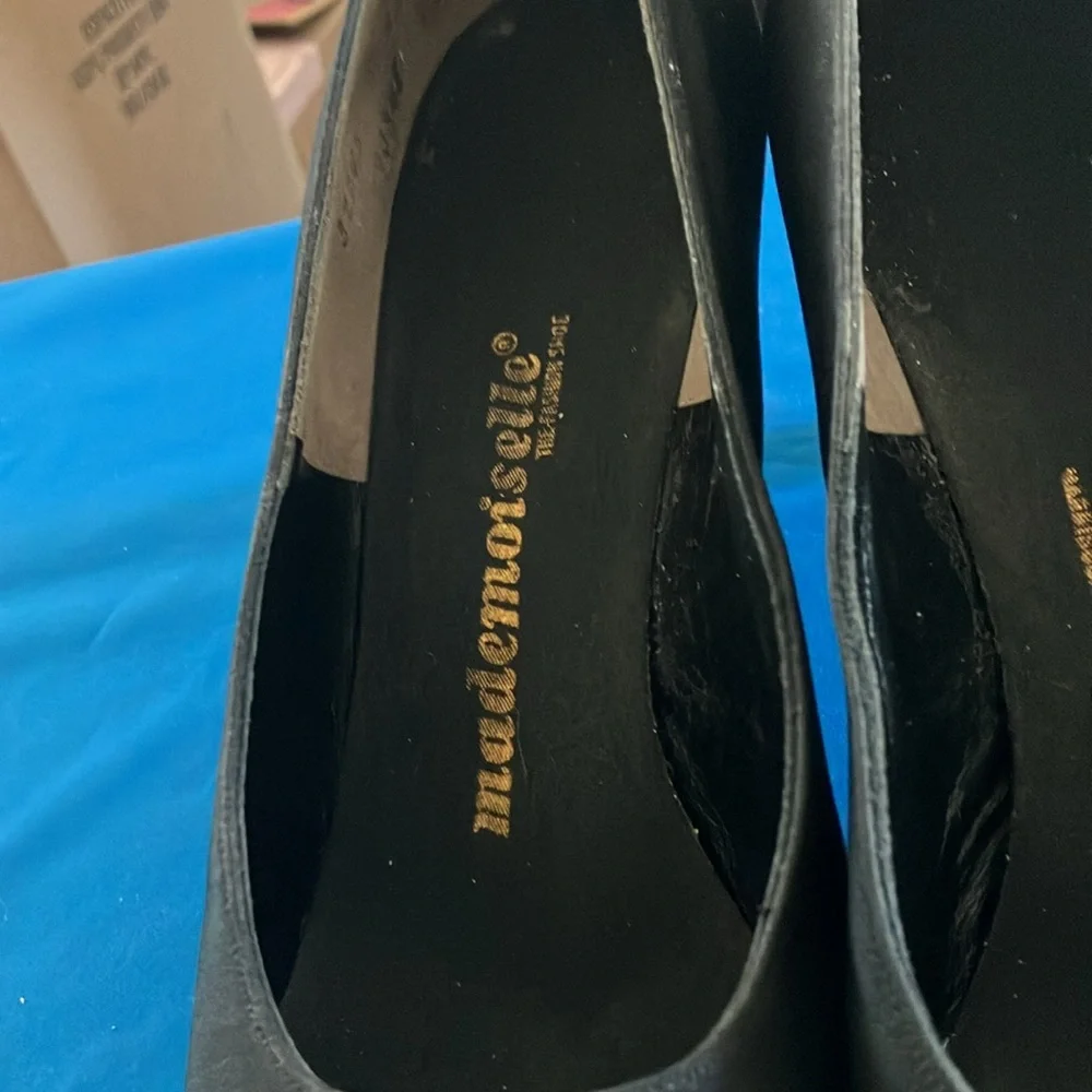 Black Women's Shoes peau de soie pumps 8 aa